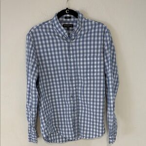 J. Crew Blue and White Gingham Casual Shirt
